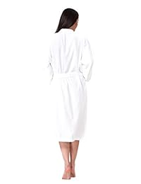 acanva Hombres & Mujeres Terry Albornoz Plush algodón Spa kimono Albornoz