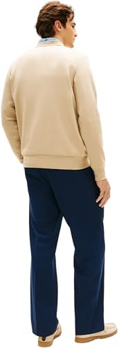Herren Sweatshirt Brand Love Stripe mit Rundhalsausschnitt, Beige (Sandalwood), M