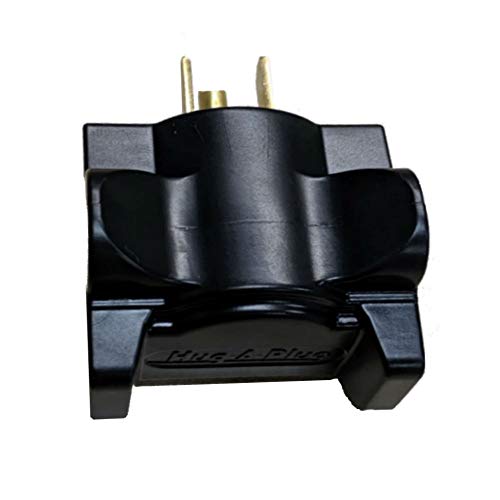 Hug-A-Plug Grounded Right Angle Adapter Plug - Black [15a 125v Current Tap] - //medicalbooks.filipinodoctors.org
