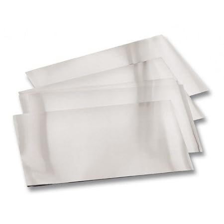 folia 530/66 Prägefolie 70µ für Drückarbeiten, 18,5 x 29,5 cm, Silber (30 Bogen)