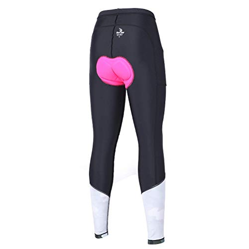 image for beroy Women 3D Padded Cycling Pants with Adjust Drawstring,Ladies Comp