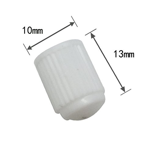 image for Godeson White Plastic Valve Cap For kinds of cars, trucks, bikes Schar