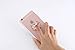 Universal Phone Ring Stand Holder UCLL Romantic Heart Crystal Finger Grip 360 Degree Rotating Ring Grip Cell Phone and Tablets Anti Drop Ring for iPhone iPad Samsung LG HUAWEI SONY (Rose gold -white)