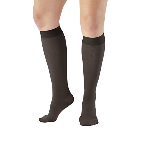 UPC 649906456315, Ames Walker Unisex AW Style 300 Medical Weight Closed Toe Compression Knee High Stockings 30 40 mmHg Black Large 300 L BLACK Nylon Spandex