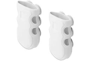 2 Pack Suction Cup Shower Head Holder, Silicone Shower Bracket, Handheld Shower Head Holder Wall Mount, Relocatable No Drilli