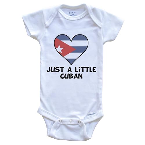 Really Awesome Shirts Just A Little Cuban Baby Bodysuit - Cute Cuba Flag