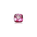 1.15-1.50 Cts of 6 mm AAA Cushion Checkered Cut Pure Pink Topaz ( 1 pc ) Loose Gemstone
