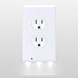 SnapPower Guidelight - Outlet Coverplate with LED Night Lights (Duplex, White)