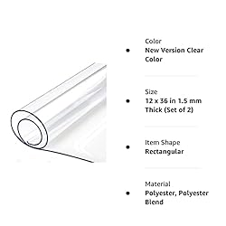 2 Sets Clear Plastic Table Protector PVC Tablecloth