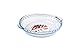 International Cookware Plate Ôcuisine Borosilicate Glass Pie Dish w/Handles 8.65 Inches, 1.3L, Clear