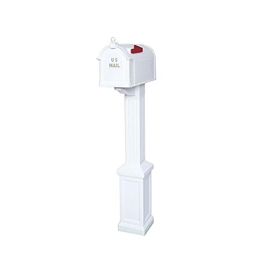 Postal Pro PP3400WHM Craftsman Mailbox Post Kit, White