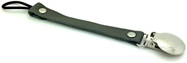 Leather Pacifier Clip Cutie Clip (Concrete, Ryan)