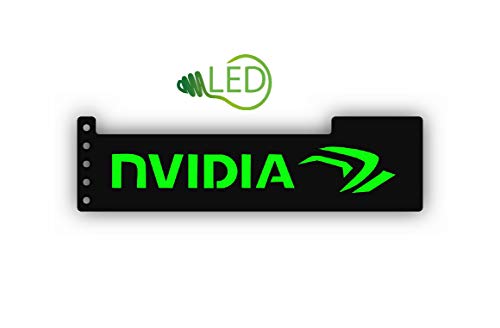 3DNoble Black - LED Backlit NIVDIA - GPU Anti-Sagging Support Bracket/Brace 1060, 1070, ALL GPUS (GREEN LED)