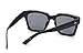 GAMT Sunglasses Tide Retro Trapezoid Frame Sun Glasses Fashion Eyewear Black Frame Silver Lens