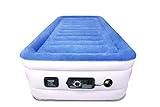 SoundAsleep Products SoundAsleep CloudNine Series Queen Air Mattress Dual Smart Pump Technology (Blue Top/Beige Body, Queen)