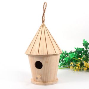 SLB Works Wooden Garden Bird Cages Nests Birdhouse W9P9