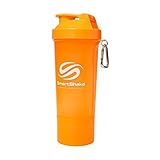 SmartShake 500ml Orange Slim Neon Shaker by Smartshake