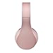 Over-ear Headphones,WONFAST Foldable Bluetooth Wireless/Wired Stereo Hands-free Calling Headsets with Microphone for iPhone Samsung,Support FM Radio,MP3 Player(Rose Gold)