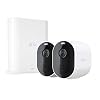 Arlo Pro 3 – Wire-Free Security 2 Camera System | 2K with HDR, Indoor/Outdoor, Color Night Vision, Spotlight, 160° View…