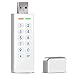 LEPIN Flash Drive Password Protected Hardware Encrypted USB Flash Drive Secure USB Drive Secret with Keypad U Disk Flash for Personal Data Security (White 32GB)