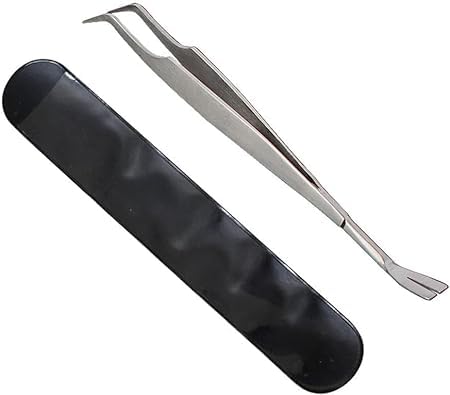 Jowxsx Silver 2 in 1 Tick Removal Tool for Pets, Stainless Steel Professional Tick Tweezers Ticks Remover for Dogs Cats Tick Tweezers for Humans Pets, Hair Removal Tick Remover Tools