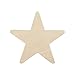 Wood Star 3-3/4 inch, Natural Unfinished Wooden Star Cutout Shape (3-3/4