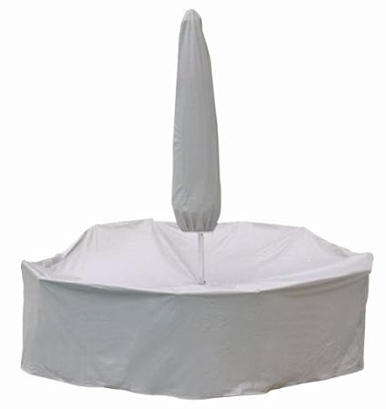 Protective Covers Weatherproof Patio Table and Chair Set Cover, 48 inch x 54 inch, Round Table, Gray