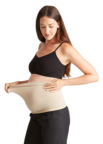 Ingrid & Isabel Women's Maternity Everyday Bellaband, Black/Nude, 3