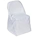 Efavormart 50pcs White Round Premium Polyester Folding Chair Cover for Wedding Party Event Banquet Catering