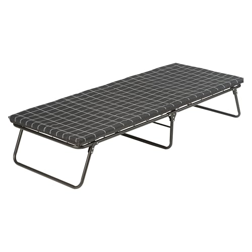 Coleman ComfortSmart Big & Tall Cot with Mattress Pad, Folding Steel Camp Bed w…