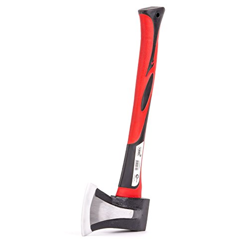 INTERTOOL Steel Splitting Axe, Splitting Maul 2.2 lb/1000 g with 12.4-in Fiberglass Haft HT-0274