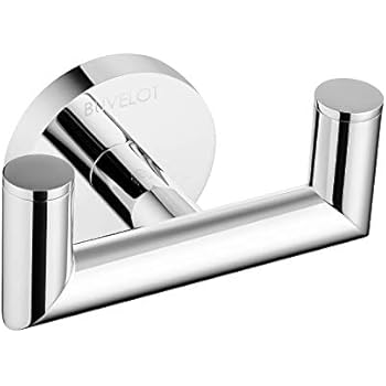 BUVELOT 077020-CR Leo Brass Double Robe Hook Modern,Chrome
