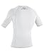 O'Neill Wetsuits Men's Basic Skins UPF 50+ Short Sleeve Rash Guard, White, Large