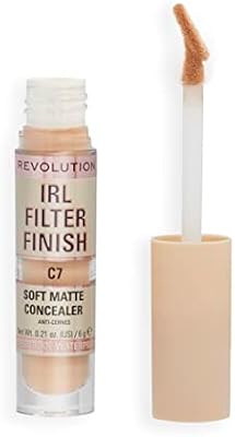 Makeup Revolution, corretor com acabamento com filtro real, cobertura média a total, C7, 6g