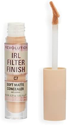 Makeup Revolution, IRL Filter Finish Concealer, Mittlere bis volle Deckkraft, C7, 6g