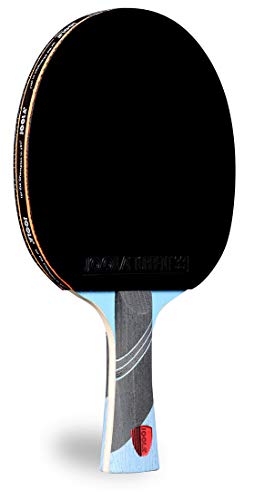 JOOLA Omega Speed - Table Tennis Racket for Advanced Training with Flared Handle - Tournament Level Ping Pong Paddle with Torrent 33 Table Tennis Rubber- Designed for Speed