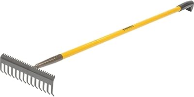Roughneck Sharp-Edge Soil Rake 350x1500mm Black Yellow ROU68302