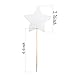Twinkle Twinkle Little Star Baby Shower Theme Cake Topper Silver Star Double Sided Glitter Pack of 18