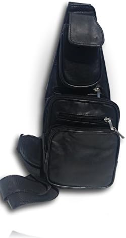 PROMOTION!!! Good Quality LEATHER Chest Bag Shoulder Bag for Men Black Small Messenger Bag Genuine Leather Cross Body