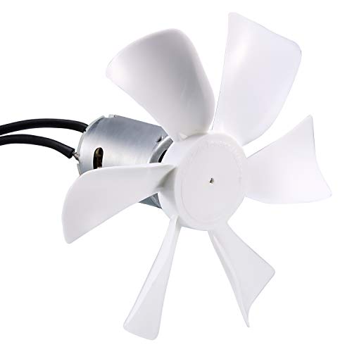 6" Replacement White RV Vent Fan Blade with 12V DShaft RV Vent Motor