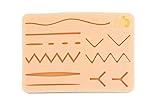 Suture Practice Kit for Training 7x5 | New Edition 2018 Features Greater Durability | Muscle, Fat, and Skin with Wounds | More Durable with Nylon Mesh | Sucher Surgical Pad