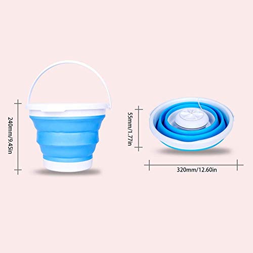 GadgetsTalk Portable Mini Turbo Washing Machine with Foldable Tub