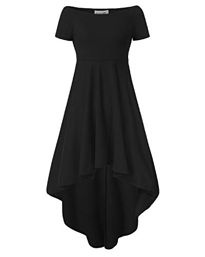 Kidsform-Vestiti-da-Cocktail-Donna-Vintage-Vestiti-in-Pizzo-Elegante-Maniche-Lunghe-Spalle-Scoperte-Abito-da-Sera