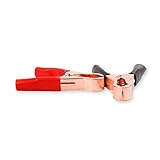 DCFun 50-Amp Copper Alligator Clips Terminal Test Electrical Battery Crocodile Clamp for Jumper Cables Boost -2 Pair