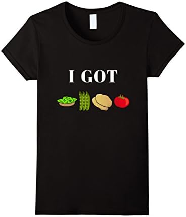 Womens I Got Greens Beans Potatoes Tomatoes Funny T Shirt Medium Black