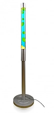 XXL Lavalampe groß Blau Gelb Paul 40W E14 Kabelschalter Geschenkidee Weihnachten Geburtstag inklusive Leuchtmittel Retro Magm