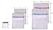 Premium Quality White Mesh Laundry Bags for Lingerie , Delicates & Intimates - Net Wash Bags with Colorful Zippers for Washing Machine , Dryer , Home ,Travel & Gym (Set of 5)