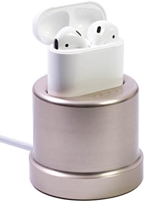 Juoos Charging Dock Stand for Apple Airpods Wireless Bluetooth Headphone Case [Use with Original Cable] (Gold)