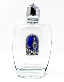Large Blue Oval Lourdes Water Bottle Containing
