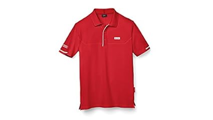 Audi 3131501212 Herren Polo-Shirt Sport, rot, klein